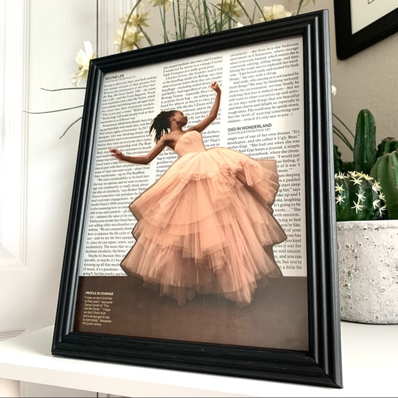 Handmade Other - Editorial Collage Wall Art Amanda Gorman Tulle Dress Editorial Fashion Aesthetic